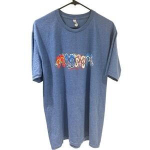 HAWAII - KAUAI - LANAI - MOLOKAI - Large T-Shirt - Unisex - Light Weight - Blue